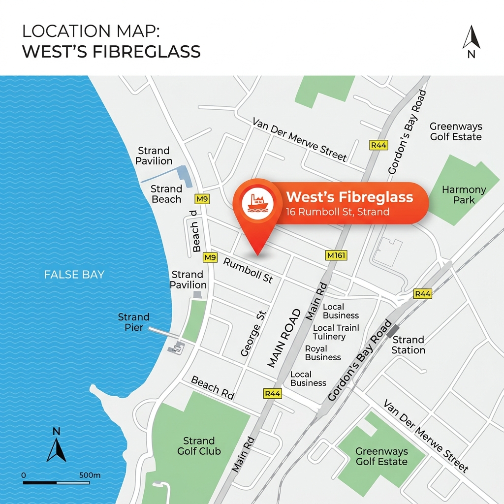Map of Strand Cape Town South Africa